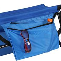 Strandmat met Rugleuning en Kussen 158cm x 56cm blauw - thumbnail