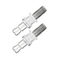 HDD Pro Bevestigingsset voor Glasdeur m10 + wit Plastic voor Trekker - thumbnail