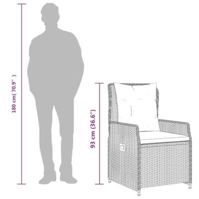 5-delige Tuinset met kussens poly rattan bruin 5-delige Tuinset met kussens poly rattan bruin