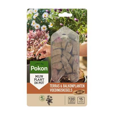 Pokon Bio Terras en Balkon Planten Voedingskegels 15st