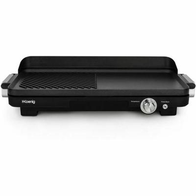 Hkoenig grx330 - dubbele zones plancha - 50x25cm - 1800W - anti -adhesive onthullende - grill turbo -functie - verstelbare thermostaat Hkoenig grx330 - dubbele zones plancha - 50x25cm - 1800W - anti -adhesive onthullende - grill turbo -functie - verstelbare thermostaat