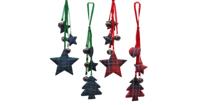 Tros ijzer figuren h38 cm assorti kerstboomversiering kerst Decoris - Decoris - thumbnail