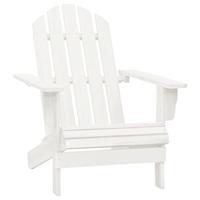 Tuinstoel Adirondack met tafel massief vurenhout wit - thumbnail