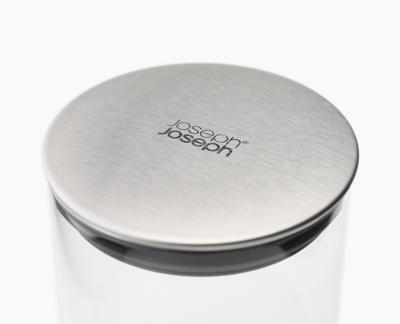 Joseph Joseph Podium Voorraadbox 1.9 l, 1.3 l, 0.9 l, 0.9 l, 0.5 l Set van 5 stuks Glas, RVS Met deksel Transparant, Zilver 95035