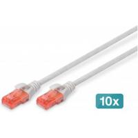 Digitus DK-1617-005-10 RJ45 Netwerkkabel, patchkabel CAT 6 U/UTP 0.50 m Grijs 1 stuk(s) - thumbnail