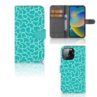 iPhone 14 Pro Max Hoesje Cracks Blue - thumbnail