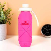 Opvouwbare waterfles - Roze - thumbnail