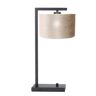 Steinhauer TafellampStanger zwart met grijs velvet - 7122ZW