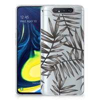 Samsung Galaxy A80 TPU Case Leaves Grey - thumbnail