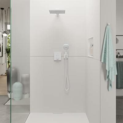 Hansgrohe FixFit E muuraansluitbocht met handdouchehouder, mat wit Hansgrohe FixFit E muuraansluitbocht met handdouchehouder, mat wit