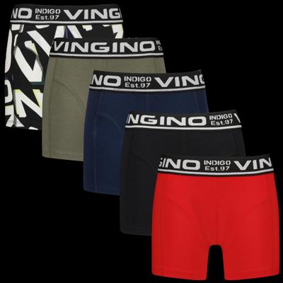 Vingino winter ondergoed jongens - multi rood - 5-pack