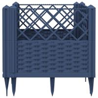 VidaXL Plantenbak met pinnen 43,5x43,5x43,5 cm polypropeen blauwgrijs - thumbnail
