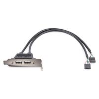 StarTech.com 2-poorts USB 2.0 Low Profile Slotplaat - vrouwelijk - thumbnail