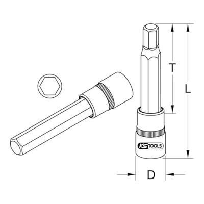 KS Tools 9631318 9631318 Verwisselbare kop 8 mm