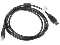 Lanberg CA-USBA-11CC-0018-BK USB-kabel USB 2.0 1,8 m USB B Zwart - thumbnail
