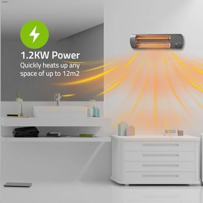 Nedis Badkamer verwarming | 1200 W| X4 | Grijs | 1 stuk - HTBA10GY - HTBA10GY Nedis Badkamer verwarming | 1200 W| X4 | Grijs | 1 stuk - HTBA10GY - HTBA10GY
