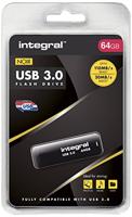 Integral INFD64GBNOIR3.0 USB flash drive 64 GB USB Type-A 3.2 Gen 1 (3.1 Gen 1) Zwart - thumbnail