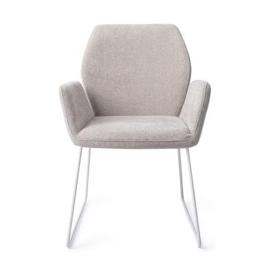 Jesper Home Misaki eetkamerstoel Pretty Plaster slide white