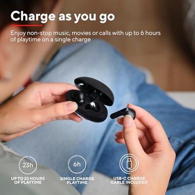 Trust Yavi Bluetooth ENC-koptelefoon Oordopjes Zwart