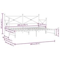 Slaapbank met onderschuifbed zonder matras 80x200cm staal zwart - thumbnail