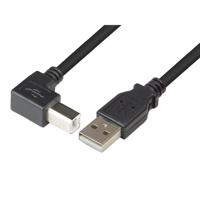 Usb2.0 Kabel A-B M/M 2M B Ang 90 - thumbnail