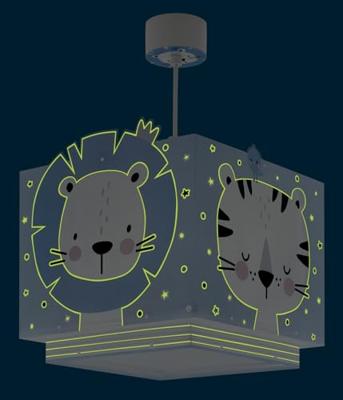 Dalber Kinderkamer hanglampBaby Jungle soft blauw met wit - 63112MT Dalber Kinderkamer hanglampBaby Jungle soft blauw met wit - 63112MT
