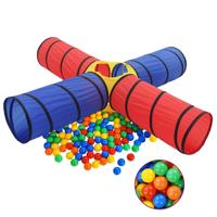 VidaXL Kinderspeeltunnel met 250 ballen meerkleurig - thumbnail
