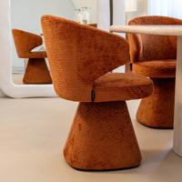 Richmond Eetkamerstoel 'Gatsbi' Chenille, kleur Koper - thumbnail