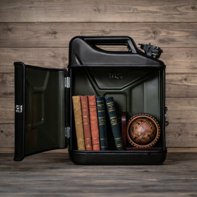 Jerrycan Pakket Zwart 20L - Handige Opslagoplossing met Stijl - Uniek Meubelstuk voor Thuisgebruik - Duurzaam en Praktisch