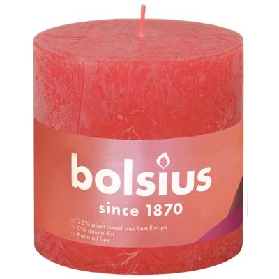 Bolsius kaars rustiek 10x10 cm blossom roze
