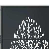 VidaXL Poort 105x155 cm met boomontwerp staal antracietkleurig - thumbnail