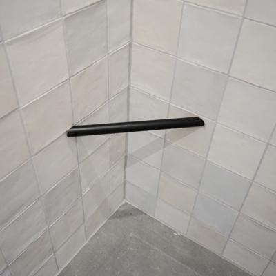 BWS Scheersteun de Voetsteun Voor in de Douche Mat Zwart