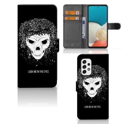 Telefoonhoesje met Naam Samsung Galaxy A53 Skull Hair Telefoonhoesje met Naam Samsung Galaxy A53 Skull Hair