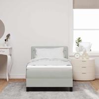 Boxspringbed met matras en LED fluweel lichtgrijs 90x190 cm - thumbnail