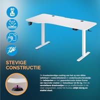 Zit sta Bureau In hoogte verstelbaar zwart 140x60x73-118cm - thumbnail