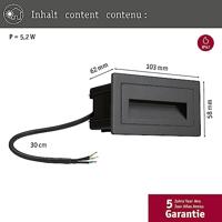 Paulmann 94383 Wandinbouwarmatuur LED vast ingebouwd LED Zwart - thumbnail