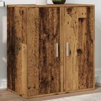 VidaXL Schoenenkasten 2 st 32x35x70 cm bewerkt hout oud houtkleurig - thumbnail