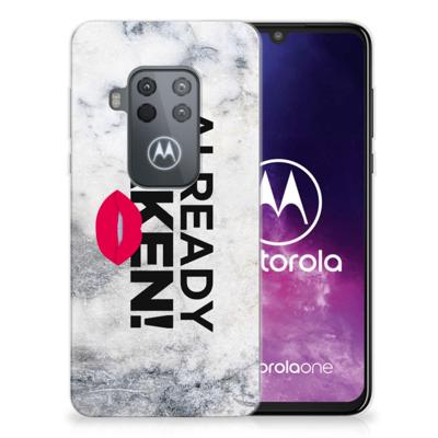 Motorola One Zoom | Siliconen hoesje | met naam Already Taken White