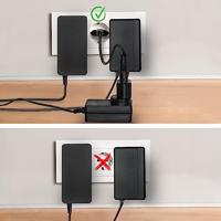 ACT AK5246 Netsnoer Stroomkabel Euro Male | Euro Female | Zwart | 20 cm - thumbnail