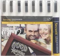 Securit krijtmarker medium, etui van 8 stuks, wit - thumbnail