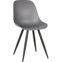 LABEL51 Eetkamerstoel Monza - Antraciet - Kunststof - Black Frame - thumbnail