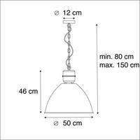 QAZQA Industriele hanglamp roest - Flynn - thumbnail