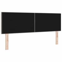 LED Hoofdbord met LED-striplichten Taupe 160 cm Polyester - thumbnail