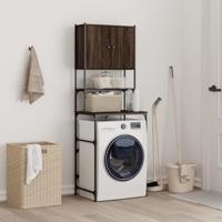 VidaXL Wasmachinekast 68x48,5x194 cm bruin eikenkleur - thumbnail
