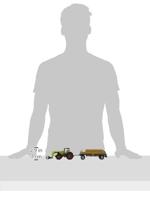 Siku 1946 Tractor met balen grijper en trailer voor ronde balen 1:50 - thumbnail