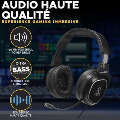 Cuffie da gioco cablate - THE G-LAB - KORP BARIUM - Nere