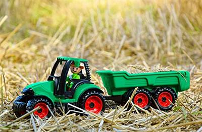 Lena tractor met aanhanger en speelfiguurtje - thumbnail