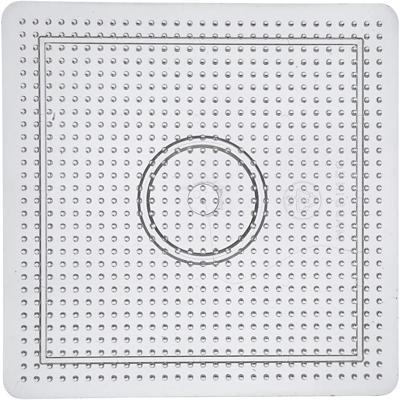 Creativ Company Strijkkralenbordje vierkant helder, 14,5 x 14,5cm