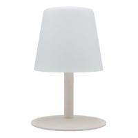 STANDY MINI CREAM Snoerloze tafellamp met crèmekleurige stalen voet - warm wit / koud witte LED voet - thumbnail