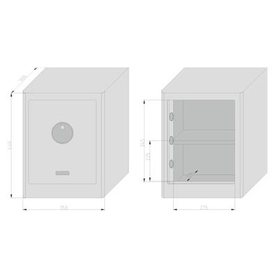 Basi 2020-0001-1100 mySafe Premium 450 Meubelkluis Cijferslot, Vingerafdrukslot Basi 2020-0001-1100 mySafe Premium 450 Meubelkluis Cijferslot, Vingerafdrukslot